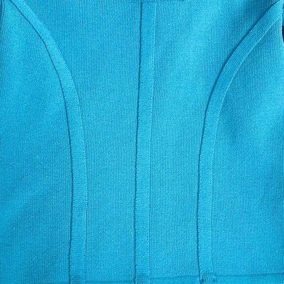 Sincerely Jules Turquoise Long Sleve Crop Top & Pencil Skirt Set - Size S - Picture 3 of 5